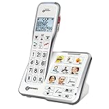 Geemarc AmpliDECT 595 Seniorentelefon mit Anrufbeantworter, einfach und praktisch | große SOS-Tasten für Fotos mit Sehbehinderung | verstärkter Klang + 50 dB kompatibel mit Hörgeräten