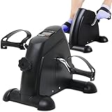 Retoo Mini Heimtrainer, Mini Bike für zuhause mit Pedaltrainer, Beinmaschinen, Beintrainer, Ausdauertraining, Einstellbare Widerstand LCD Display, Hometrainer, Ausdauertraining für Reha Maßnahmen