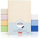 Julius Zöllner Frottee Spannbettlaken für Baby- & Kinderbett, 60x120cm bis 70x140cm, STANDARD 100 by OEKO-TEX, ecru