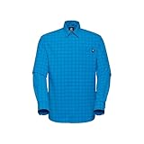 Mammut Lenni Longsleeve Shirt Men | Outdoor Hemd für Herren, Atmungsaktiv, Langarm | Glacier Blue-Marine, XXL