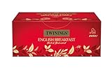Twinings English Breakfast Tea - Schwarzer Tee - kräftiger Schwarztee aus hochwertigen Teeblättern, gepflückt in Sri Lankas und Indiens besten Teegärten, 100 Teebeutel (200g)