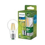 Philips LED Classic ultraeffiziente E27 Lampe (40 W), LED Lampe mit warmweißem Licht, energiesparende Lampe mit langer Nutzlebensdauer, Energieeffizienzklasse A, Klar