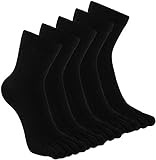 PUTUO Zehensocken Herren Baumwolle Mit Fünf Fingern, Sport Socken Männer Schwarz Winter Sneaker 44 45 46 47