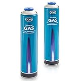 TOM 2 x, 4 x oder 8 x 330 g Universalgas Kartuschen mit Schraubgewinde 600 ml – Propan/Butan Gas Kartuschen LG-600 sind ideal für Unkrautbrenner, Abflämmgerät, Lötbrenner, Gaslampe & Co.