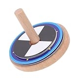 FIXOSHEE Buntes Holz kreiselspielzeug für Robuste Spielfigur mit Farbenfrohen Mustern Fördert Bewegung und Konzentration für Mädchen und Jungen im Freien