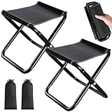 CHENBOOW Tragbarer Klapphocker,2 Stück Camping Hocker 30cm,Campinghocker,Gartenhocker,Leicht Sitz Falthocker,Klappstuhl,Mini-Klapphocker,mit Aufbewahrungsbeutel,für Reisen Wandern Garten