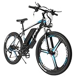 KumuJ 26 Zoll E-Mountainbike ELEKTROFAHRRAD EBIKE 36V/48V 250W E-Bike Klapprad mit 21-Gang,abnehmbaren akku mit 3 Fahrmodi, Dämpfung Vorne und Hinten Elektrofahrrad Ausdauer 20-30KM