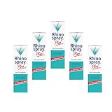 Rhinospray® plus bei Schnupfen, Nasenspray, 5 x 10 ml, mit dem Wirkstoff Tramazolin und ätherischen Ölen, bei Schnupfen, geschwollener Nasenschleimhaut und Nasennebenhöhlenentzündung