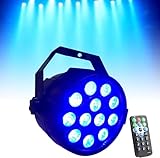 Bühnenlicht, 15W IP25 RGB LED Partylicht mit Sprachgesteuert, 12 LED-Lichtperlen Partybeleuchtung Außen mit Fernsteuerung für DJ Bar KTV Disco Geburtstag Party