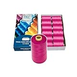 Nähgarn Polyester 12 Spulen 40/2 120er je 1000m Allesnäher Sortiment Farbwahl, Farbe:A564 pink