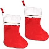 LYFETC Weihnachtsstrumpf, Festliche Dekoration, Traditioneller Nikolausstiefel für Weihnachten