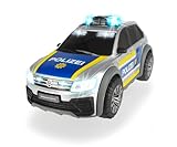 Dickie Toys - Volkswagen VW Tiguan R-Line – 25 cm großes Polizeiauto mit Licht & Sound, Polizei-SUV, Spielzeugautos, für Kinder ab 3 Jahre, Mehrfarbig