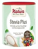 Natura Stevia Plus – 300 g – natürlicher Zuckerersatz – zuckerfreie Tafelsüße als kalorienarmes Süßstoff Pulver – vegan und fructosefrei