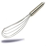 Kerafactum Schneebesen Handschneebesen Tellerschneebesen Flacher Teller Besen Schlagbesen Rührbesen Anschlagbesen Schaumschläger aus Edelstahl rostfrei - Whisk 26 cm