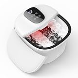 Fussbad mit Massagefunktion und Wärmefunktion Fußbad Massagegerät Elektrisch Infrarot Fußmassage Temperatur bis 48° mit LED-Bildschirmsteuerung Mit Seifenblasenfunktion