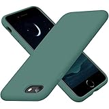 Cordking Designed for iPhone SE Case 2022/2020, for iPhone 7 8 Case, Silicone Ultra Slim Shockproof Phone Case with [Soft Microfiber Lining], 4.7 inch,Midnight Green