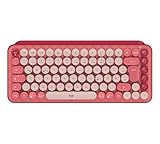 Logitech POP Keys - Mechanische Tastatur, Bluetooth Tastatur, Wireless Keyboard - Windows, macOS, Chrome OS, Android, iPadOS, iOS - Deutsch QWERTZ-Layout - rosa【Bulk - ohne Verpackung】