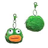 Fuzzleehi Plüsch-Münzgeldbörse, Cartoon-Tier-Geldbörse, Neuheit, Spielzeug, gefüllte Schlüsselanhänger, Mini-Geldbörse, geeignet für jede Tasche und jeden Menschen