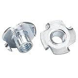 HO2NLE 60 Stück Einschlagmutter M10X13 Einschlaghülsen Schlagmuttern Einschlaggewinde Innengewinde Stahl Verzinkt für Holz Kunststoff, Möbel