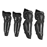 SHUAIGUO Kniepolster Ellenbogenpolster 4Pcs,Motorrad Aults Racing Motocross Knieschützer Protector Guards Schutzausrüstung