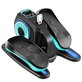 Rollingsurfer Mini Elektrischer Ellipsentrainer, Fußtrainer Elektrisch mit Anzeige und Fernbedienung, Motorisierter Beintrainer im Sitzen zur für Senioren und Erwachsene