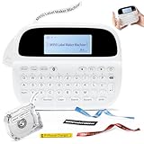 Goknu Beschriftungsgerät Selbstklebend, Etikettiergerät Bluetooth,Handy Etikettendrucker mit QWERTZ Tastatur, M950 Label Printer mit Etiketten Labeldrucker, Schreibmaschine for Büro Homeoffice