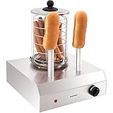 Syntrox Germany Hot Dog Maker mit 2 Spießen Divalo Würstchenwärmer Bockwurstwärmer, Gastronomie Hot Dog Maschine, Würstchen erhitzen, Hot Dog Maschine für Zuhause