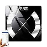 Badezimmerwaagen für Gewicht: Hochwertige Körperfettwaage, Haushaltsfett-Skala, USB, Smart Precise Home | Gewichtsverlust-Skala für Erwachsene, Gewichtsskala