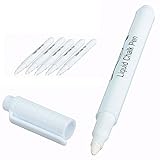Generic 6 weiße Flüssigkreide-Marker, Kreidestifte, waschbare Fenstermalstifte, Glasmarker, 13,5 cm, Keilspitze, wasserabweisend, Erwachsene, Büro, Restaurant, Lehrer, Studenten, Künstler