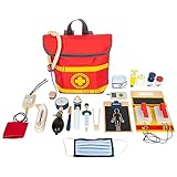 Small Foot Notarzt Rucksack mit viel Zubehör, Arzt-Spielzeug für aktives Rollenspiel, für Kinder ab 3 Jahren, Art. 11917 Toys, Multicolor