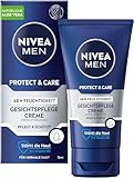 NIVEA MEN Protect & Care Gesichtspflege Creme, beruhigende Feuchtigkeitscreme für Männer, 48h feuchtigkeitsspendende Gesichtscreme mit Aloe Vera und Pro Vitamin B5 (75 ml)