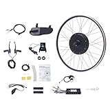 LIAIZE 1000W 48V Ebike Umbausatz, Elektrofahrrad Frontmotor, Electric Bicycle Vorderrads Conversion Kit mit Upgrade-Display, für 28-Zoll-, 29-Zoll- und 700C-Vorderrads eines Fahrrads, 45-55km/h