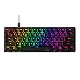 HyperX Alloy Origins 60 - Mechanische Gaming-Tastatur, Ultrakompakter 60% Formfaktor, HyperX Red Switch (Linear), Double Shot PBT-Keycaps, RGB-LED, NGENUITY Software-kompatibel, Schwarz