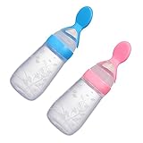 2er Set Fütterungsflaschen Für Babybrei 125ml Ideal Für Reis Und Getreidebrei Praktische Quetschbehälter Und Perfekte Fütterungsbehälter