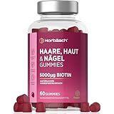 Haut Haare Nägel Gummies | 5000μg Biotin Gummibärchen mit Vitamin C, E, Jod, Vitamin A, B9, B6, B12, B5 für Haut, Haare, Nägel & Bart | 60 Haarvitamine Vegane Gummis | Vitamin B7 | Horbaach