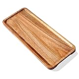 WLWNWFT Deko Tablett Holz 30 x 12 cm, Tablett aus Akazienholz, Holztablett Deko Rechteckig, Serviertablett Servierplatte Holz für Käse, Wurst, Dessert, Kaffee, Kerzen