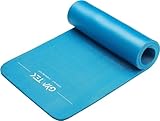 Gymtek Gymnastikmatte - Yogamatte Dicke - 180x61cm - NBR 1,5cm Dicke - Fitness - Trainingsmatte mit Tragegurte - Sport, Pilates & Yoga Matte - Sportmatte Dicke - Abwertung der Bewegung - Blau