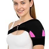 Schulterbandage Für Frauen, Schulterstütze Mit Atmungsaktivem Material, Ideal Für Sport Und Rehabilitation, Bequeme Passform, Rosafarben