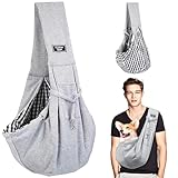 Hundetragetasche, Tragekraft bis 10kg, Haustier Hundetasche mit Verstellbarem, Hunde Umhängetasche Tragetasche Hund Verstellbare für Spaziergang Aktivitäten im Freien und Ausflüge