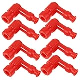 HOODANCOS 10 Stück Teiliges Wasserdichter Hitzebeständiger Gummi zündkerzenstecker mit Metallkern Farbige Plug Caps für Scooter und Motorroller Robust Installieren Praktisches Zubehör