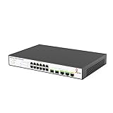 XikeStor 16 Port 2.5G L2 Managed Switch, 12x 2.5G RJ45 Ports & 2X 10G RJ45 & 2X 10G SFP+, High Speed Network Switch, Ethernet Splitter, Desktop/Rack Mount