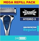 WILKINSON SWORD - Hydro 5 Rasierklingen für Herren | Packung mit 24 Rasierklingen-Nachfüllpackungen | Hydrating Gel & Präzisionstrimmer