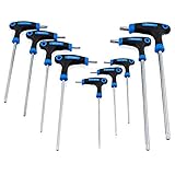 BITUXX 9 tlg. Innentorx T Schraubendreher Set Steckschlüsselsatz Schraubenzieher Quergriff T10 - T50 Satz