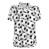 Generisch Kuh Kostüm Damen,Poloshirt Damen Kurzarm Fußball Muster Polohemd für Erwachsene Karneval Faschingskostüme Revers 3D Druck Freizeithemden Hemdshirt Kurzarmshirt Golfshirts