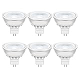 Auting GU5.3 led warmweiß MR16 LED 5W Lampe 12V, 50 Watt ersetzt, 2700K Warmweiß 38° Abstrahlwinkel LED Spot MR16, 560Lm AC/DC 12Volt Led Leuchtmittel, Nicht dimmbar, 6 Stück
