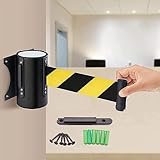 An der Wand montierte einziehbare Gurtabsperrung zur Kontrolle von Menschenmengen, einziehbare Gurtabsperrung zur Kontrolle von Menschenmengen, 3 m lange Sicherheitsbandabsperrung zur Wandmo