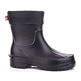 LEMIGO leichte Kurze Eva Gummistiefel gefüttert Denver 765 (43, schwarz)