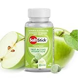 SaltStick FastChews Elektrolyttabletten Kautabletten | 60 Grüner Apfel Elektrolyt Kausnacks | Salztabletten für Läufer, Sportnahrungsergänzungsmittel zur Hydratation, Laufkauartikel | 60 Kautabletten