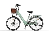 Sinaopus 26' E Bike Herren Damen,48v 10.4Ah Akku Elektrofahrräder 2 Fahrmodi, City E-Bike mit 250W Motor & mit LCD-Display,Electric Bike bis 100 km Reichweite, 25 km/h 45NM für Jedes Gelände