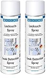 WEICON Lecksuch-Spray 400 ml, Leckfinder, Lecksucher, Auffinden von Undichtigkeiten an Gasleitungen & Druckleitungen für technische Gase und gasförmige Medien (Packung mit 2)